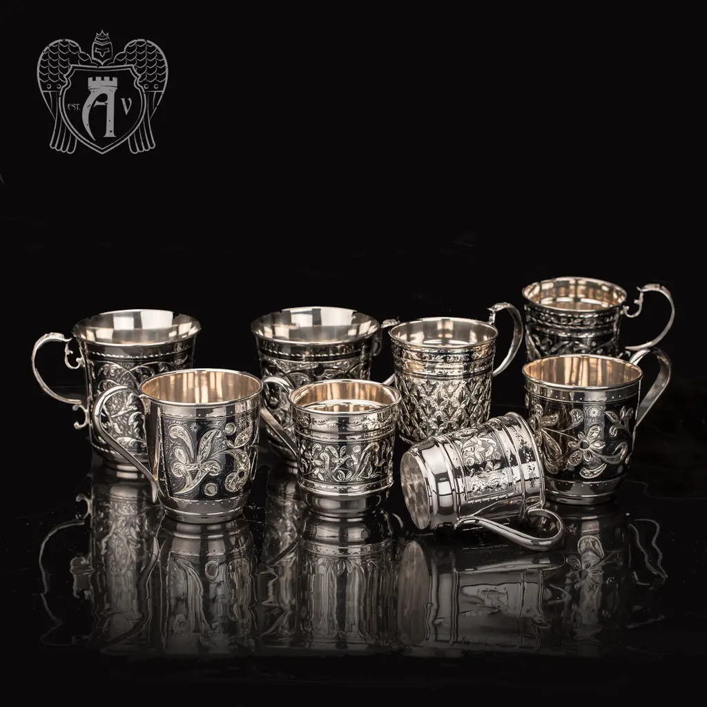 Большая кружка из серебра для напитков  «Орнелла» - фото 3