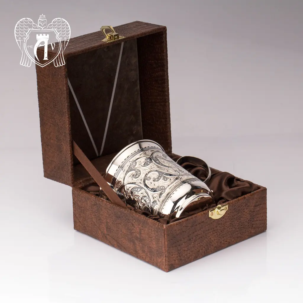 Большая кружка из серебра для напитков  «Орнелла» - фото 6