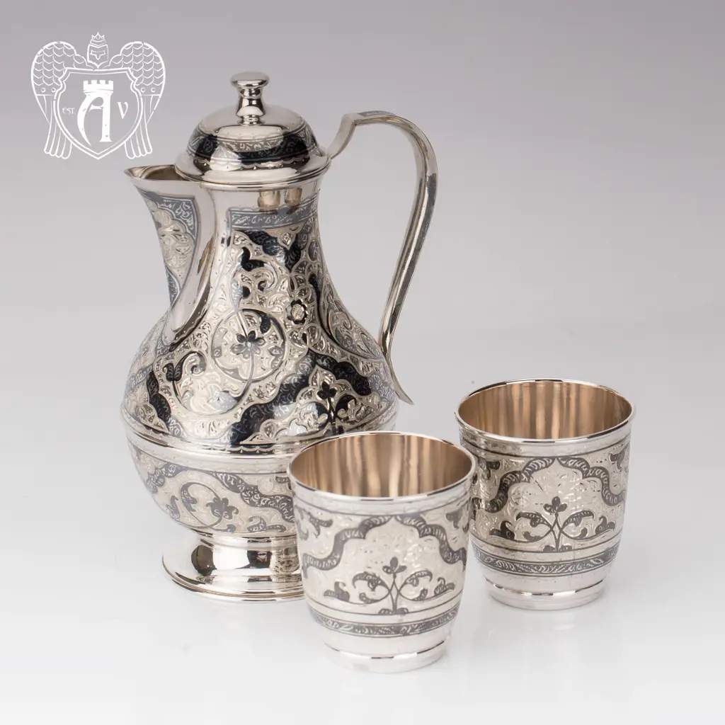 Серебряный набор для воды/напитков  «Люпин» - фото 2