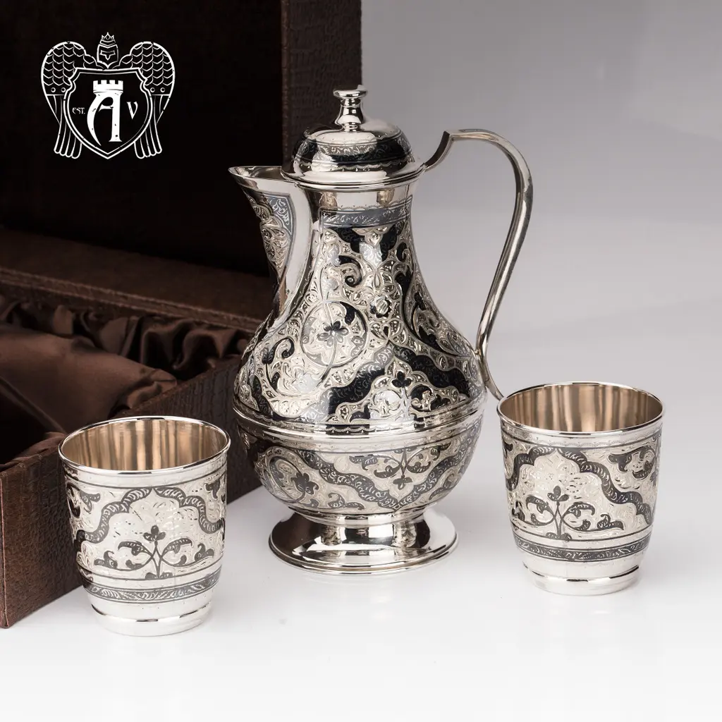 Серебряный набор для воды/напитков  «Люпин» - фото 4