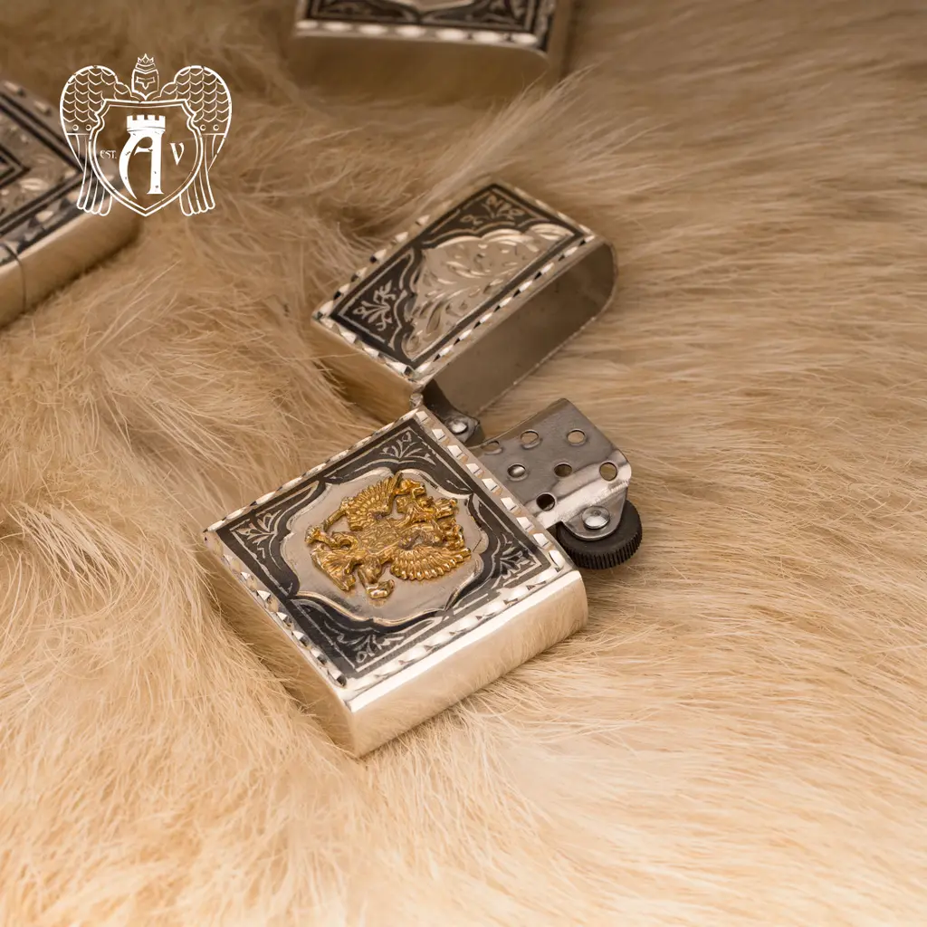 Зажигалка из серебра  «Россия» - фото 3