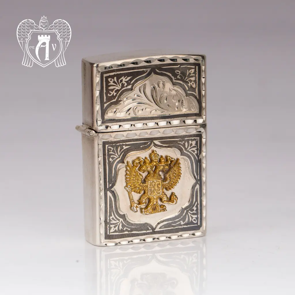 Зажигалка из серебра  «Россия» - фото 6