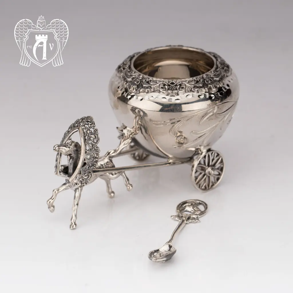 Солонка из серебра «Упряжка» - фото 2