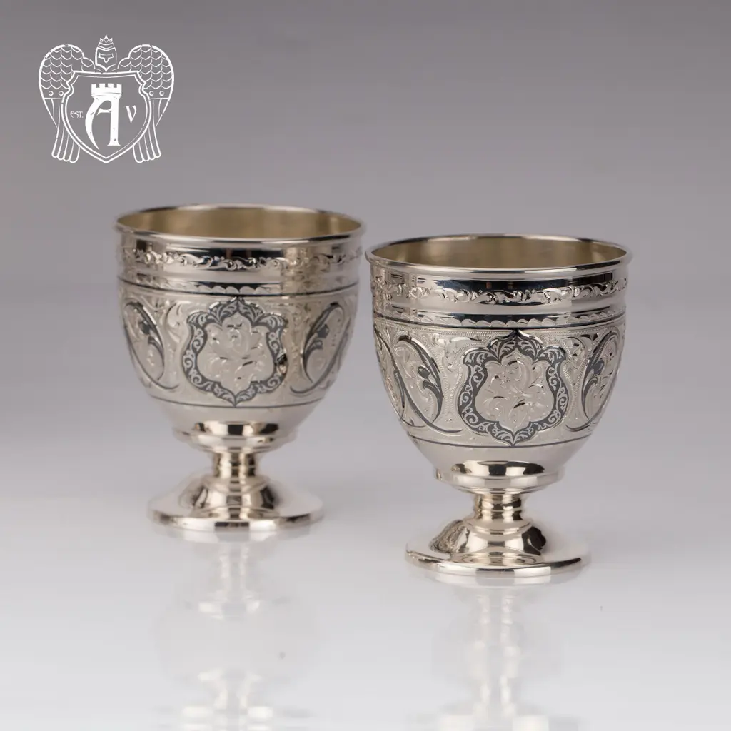 Бокалы из серебра «Каллисто» 2 шт - фото 3