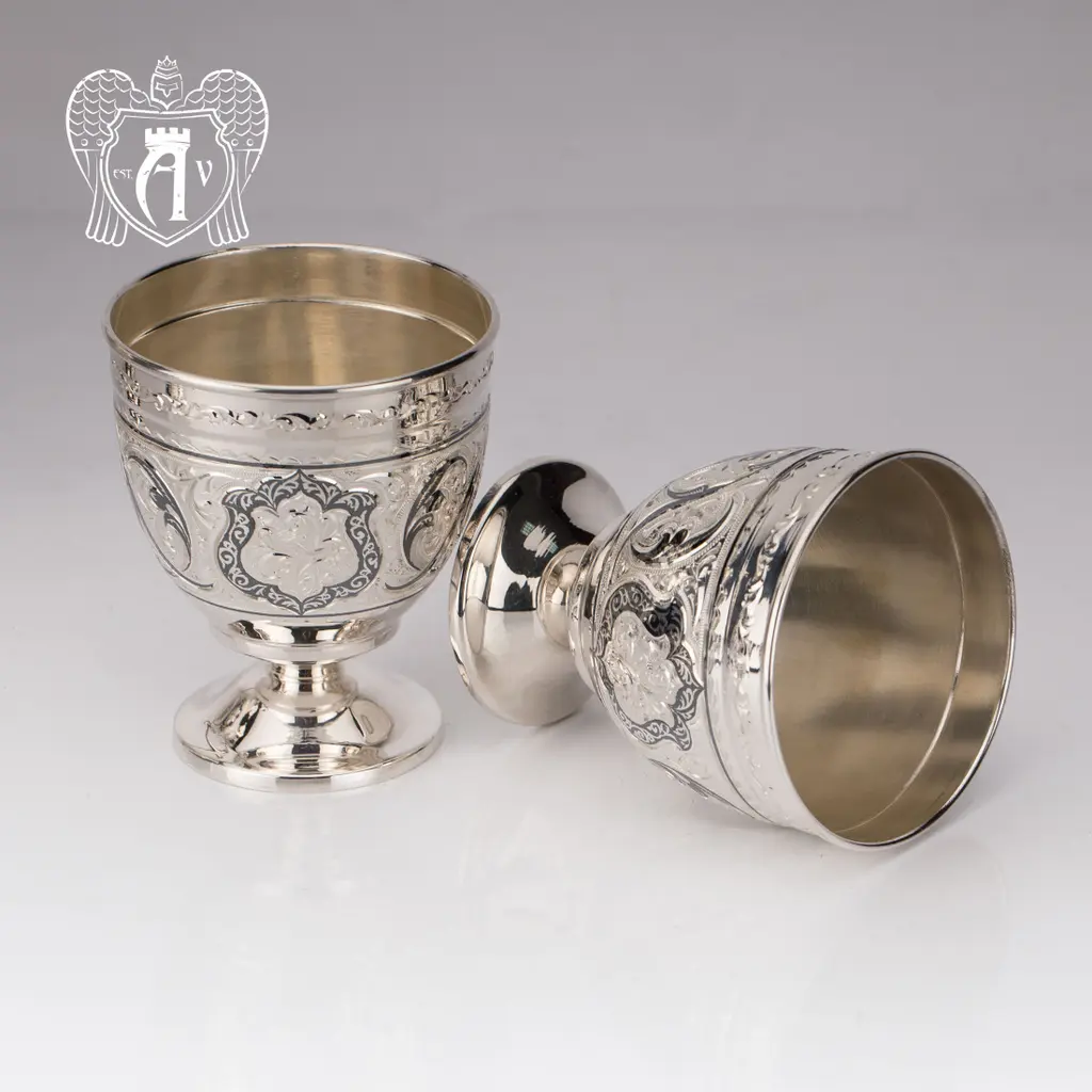 Бокалы из серебра «Каллисто» 2 шт - фото 5