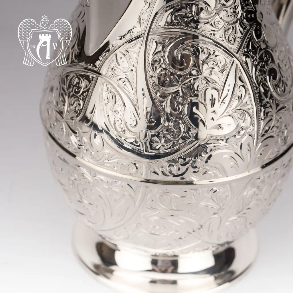 Кувшин из серебра «Нежность» без черни - фото 5