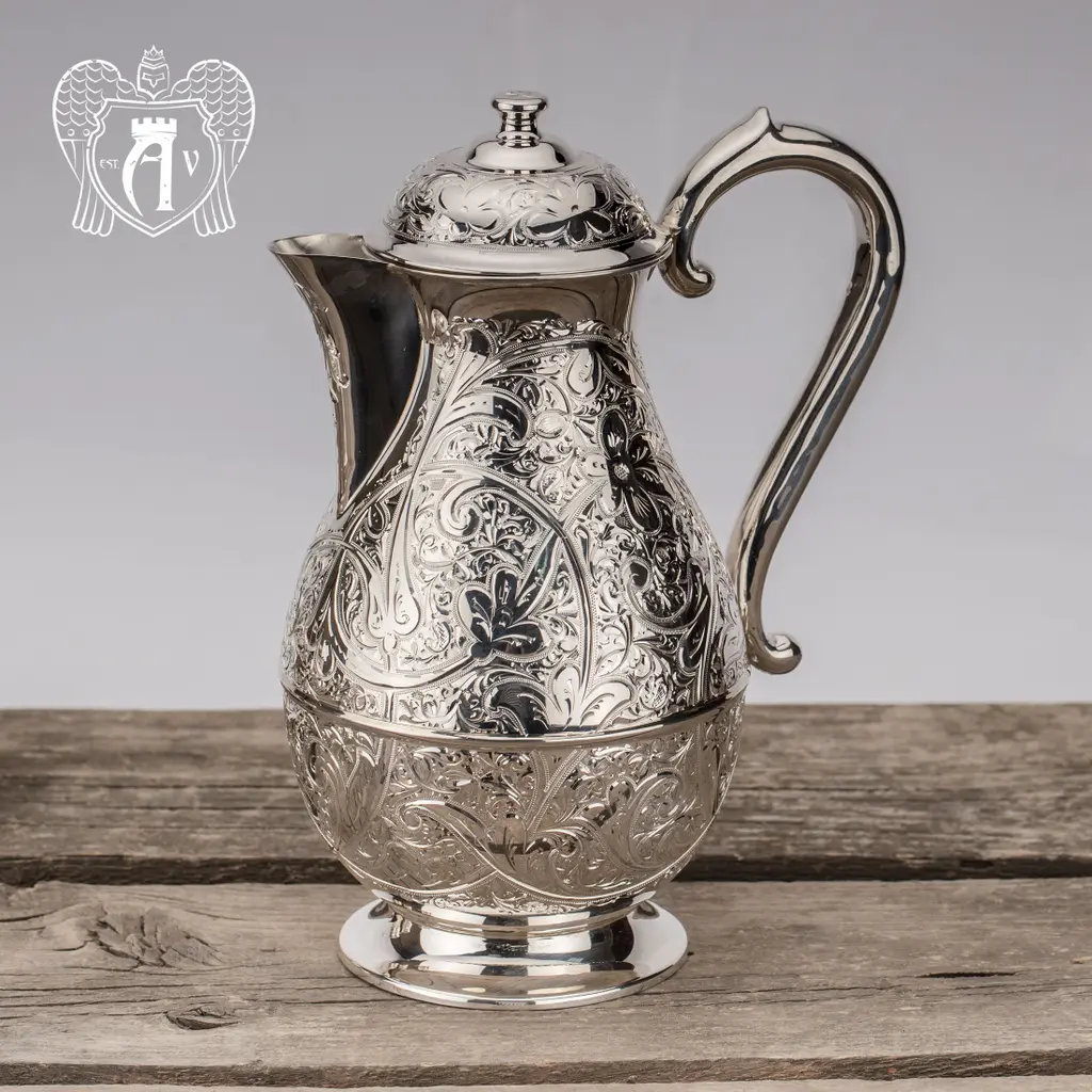 Кувшин из серебра «Нежность» без черни - фото 6