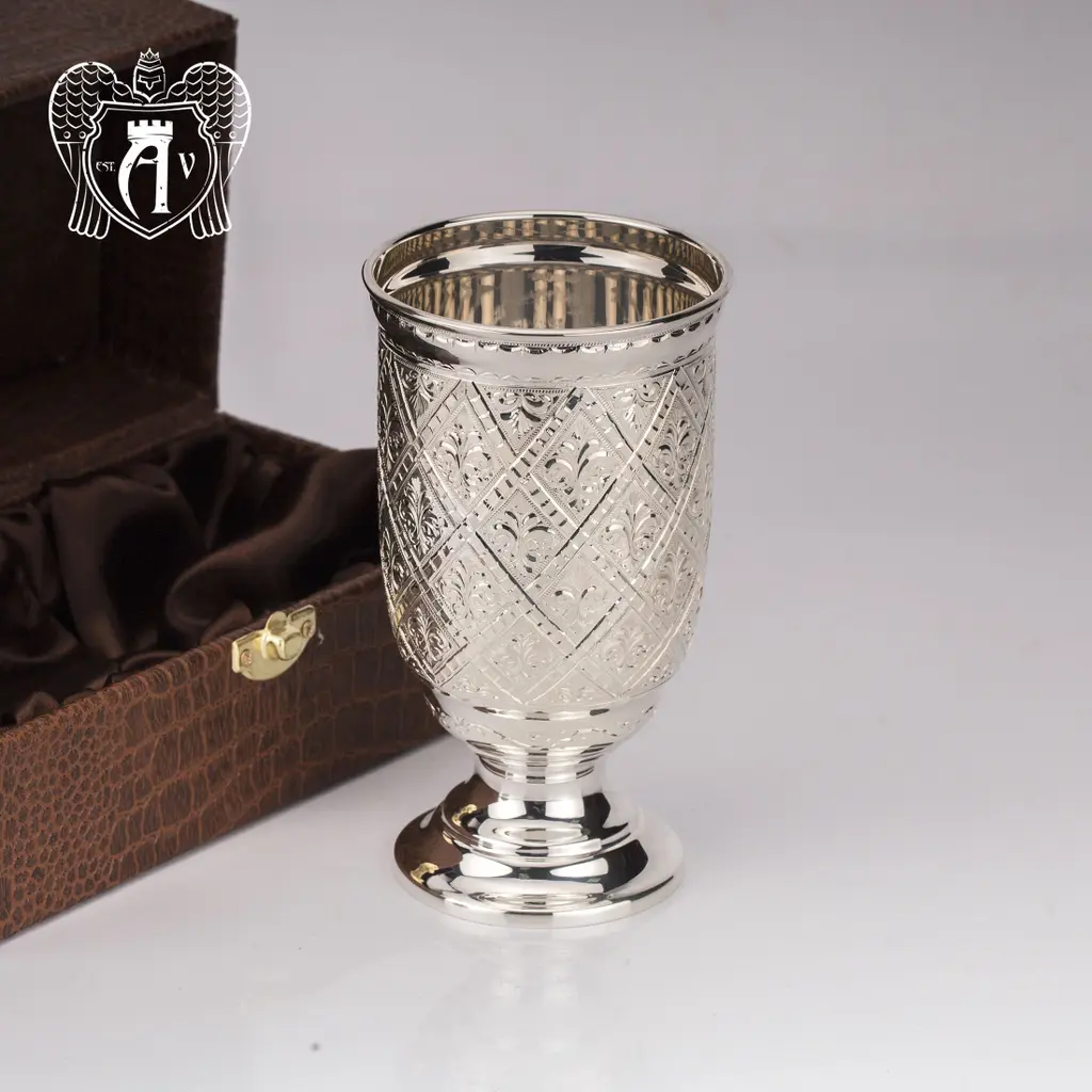 Кубок из чистого серебра 999 пробы «Оникс» - фото 3