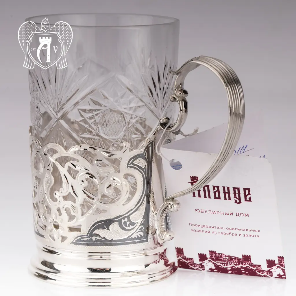 Подстаканник из серебра «Нуар» - фото 3