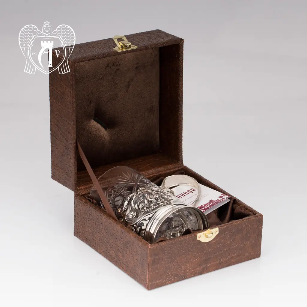 Подстаканник из серебра «Нуар» - фото 5