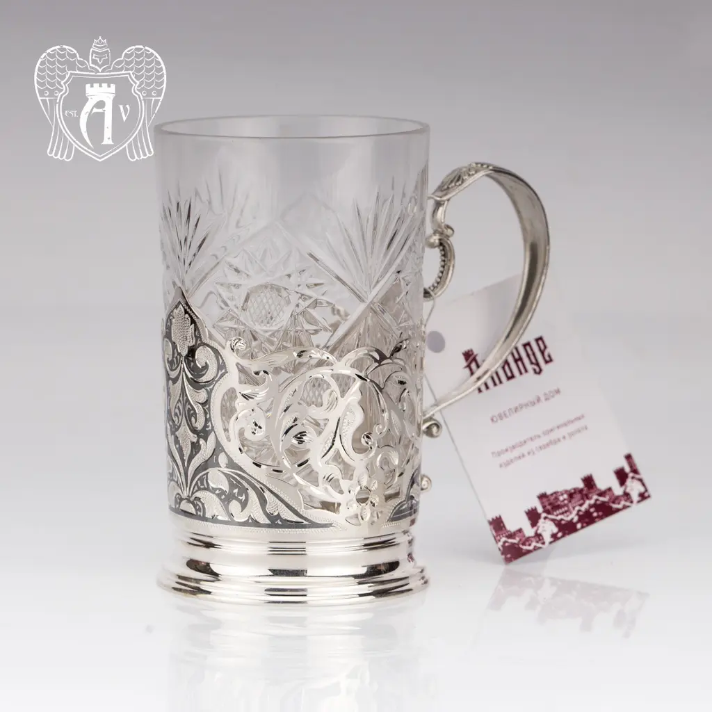 Подстаканник из серебра «Нуар» - фото 6