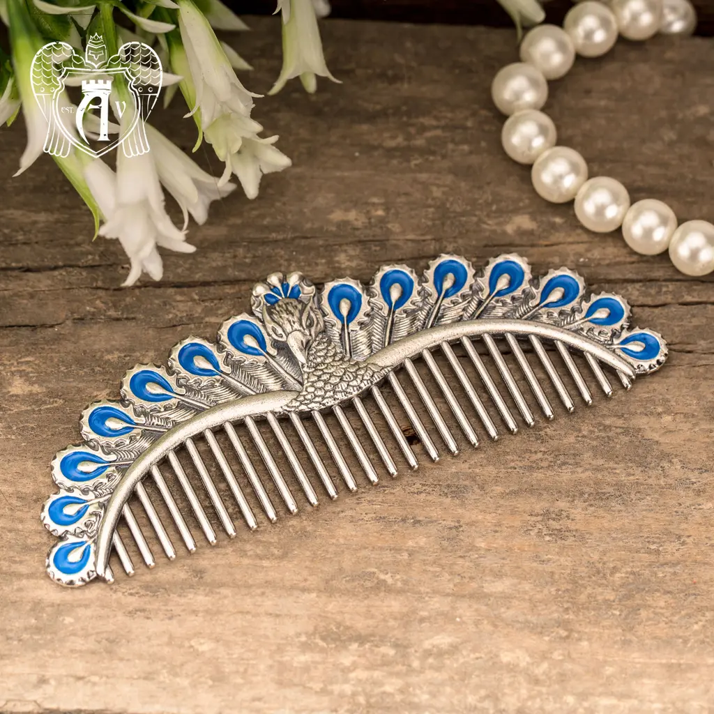 Расческа серебряная «Синяя птица» - фото 3