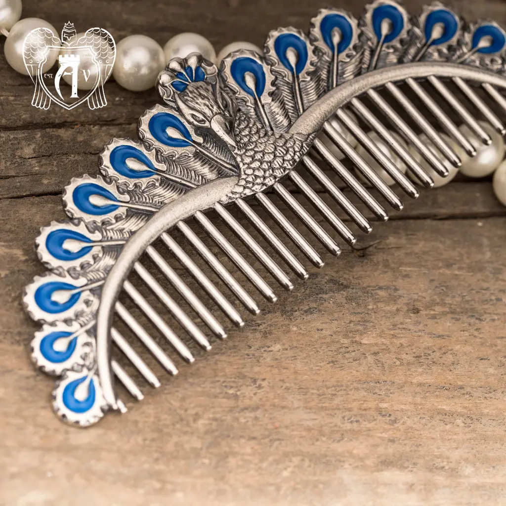 Расческа серебряная «Синяя птица» - фото 4