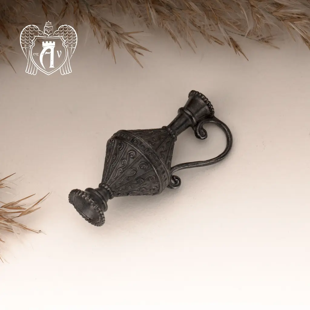 Подвеска  из серебра «Кувшин» с чернением - фото 2