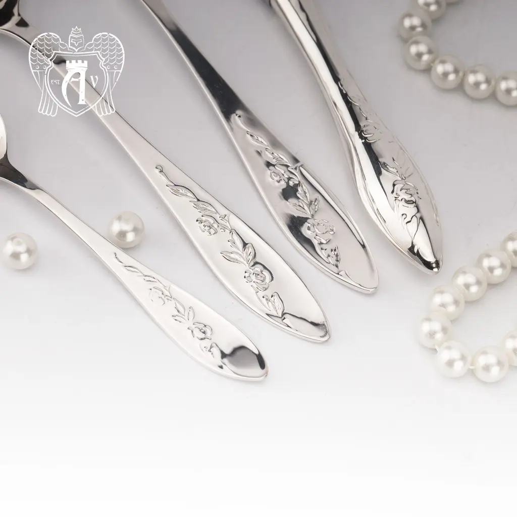 Набор столового серебра  «Роза» 24 предмета - фото 4