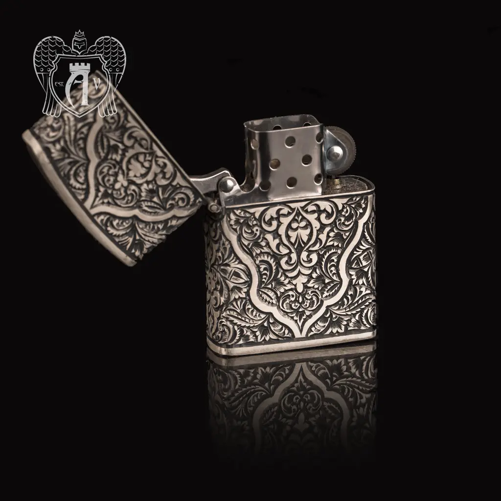 Зажигалка из серебра  «Крона» - фото 3