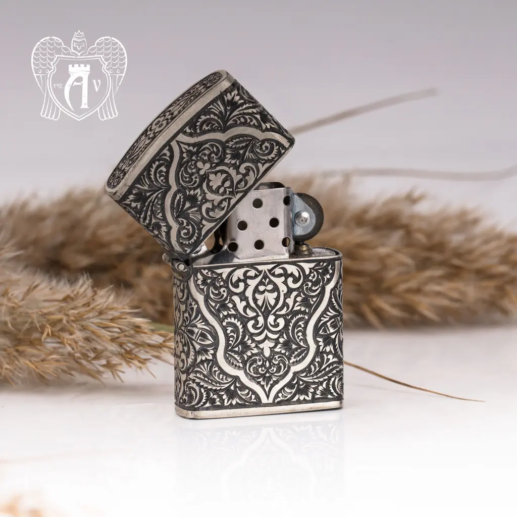 Зажигалка из серебра  «Крона» - фото 4