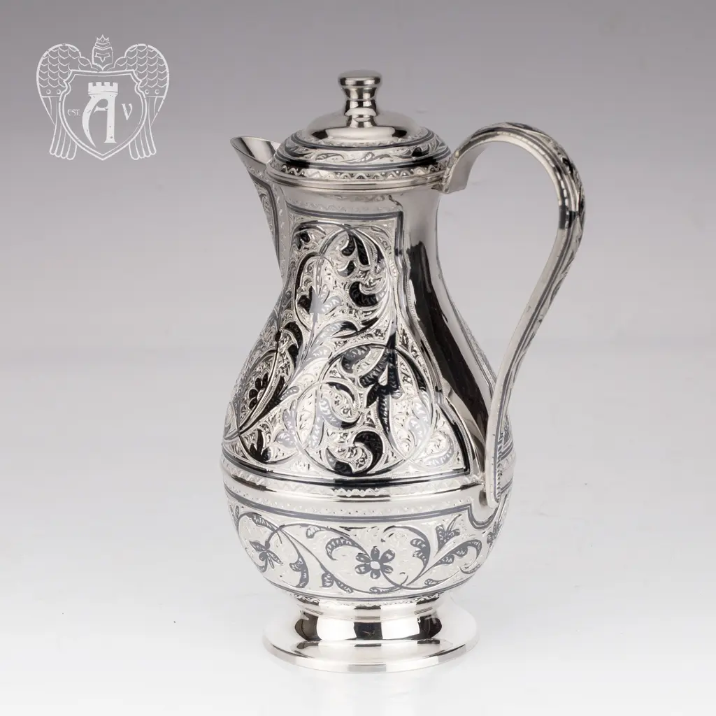 Кувшин из серебра 925 пробы  «Виноградная лоза» - фото 3