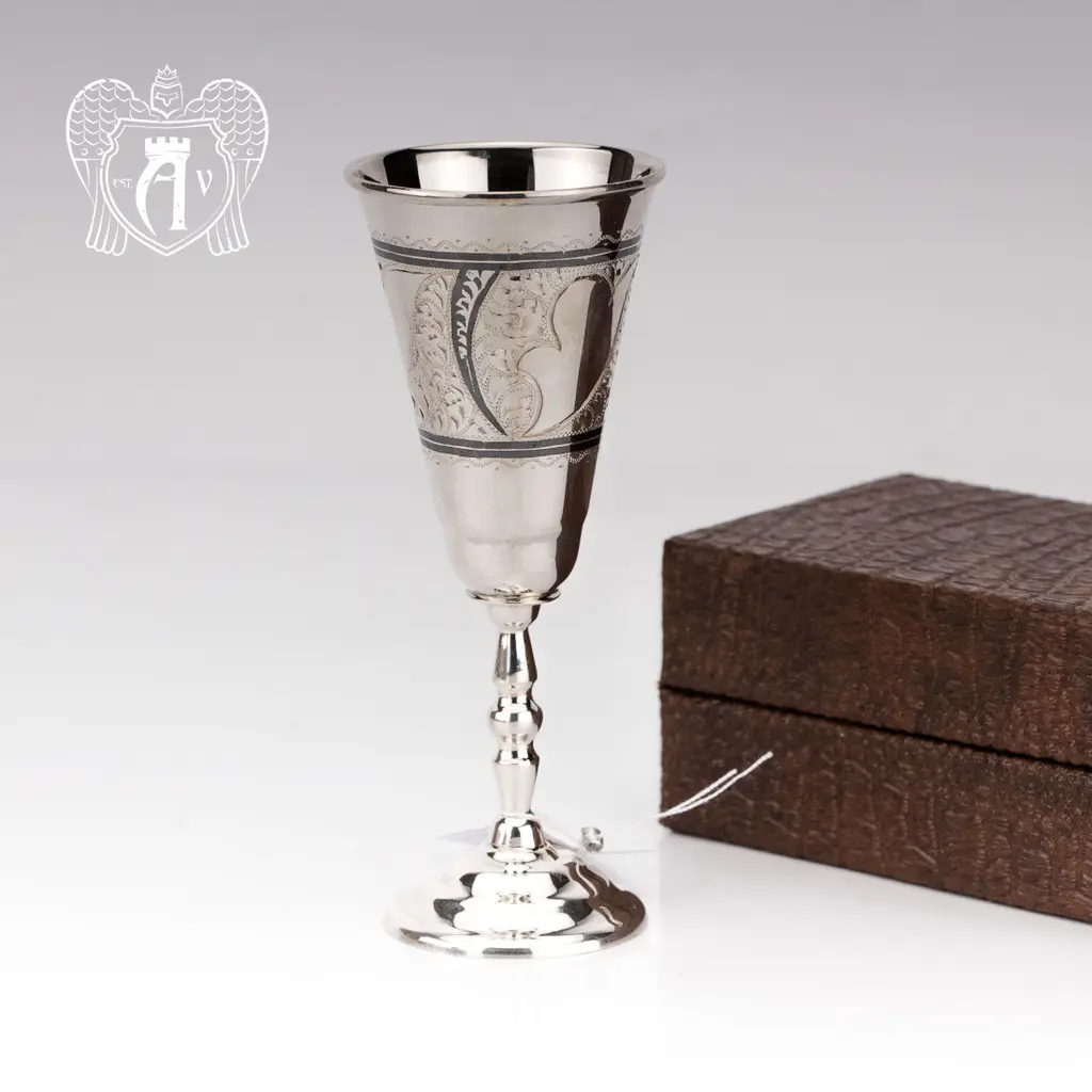 Серебряная рюмка большая «Миро» - фото 3