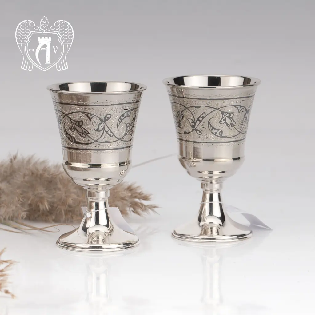 Серебряные стаканы  «Рагнар» 2 шт набор - фото 3