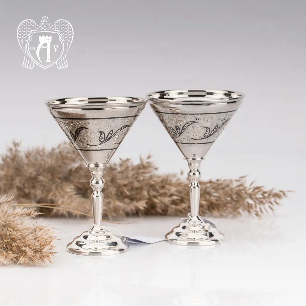 Набор рюмок из серебра «Гэтсби» 2 шт - фото 3