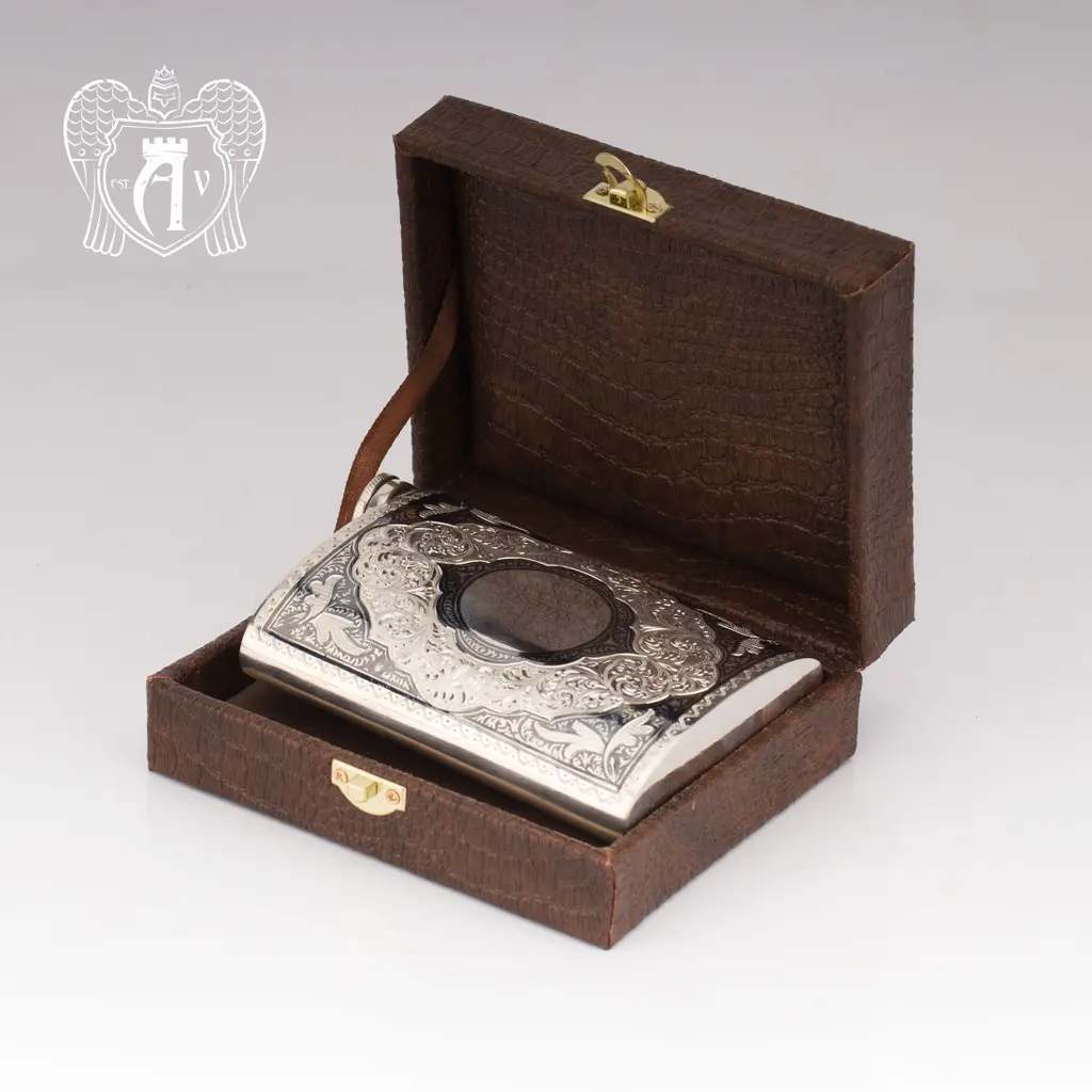 Серебряная фляжка «Шах» - фото 2