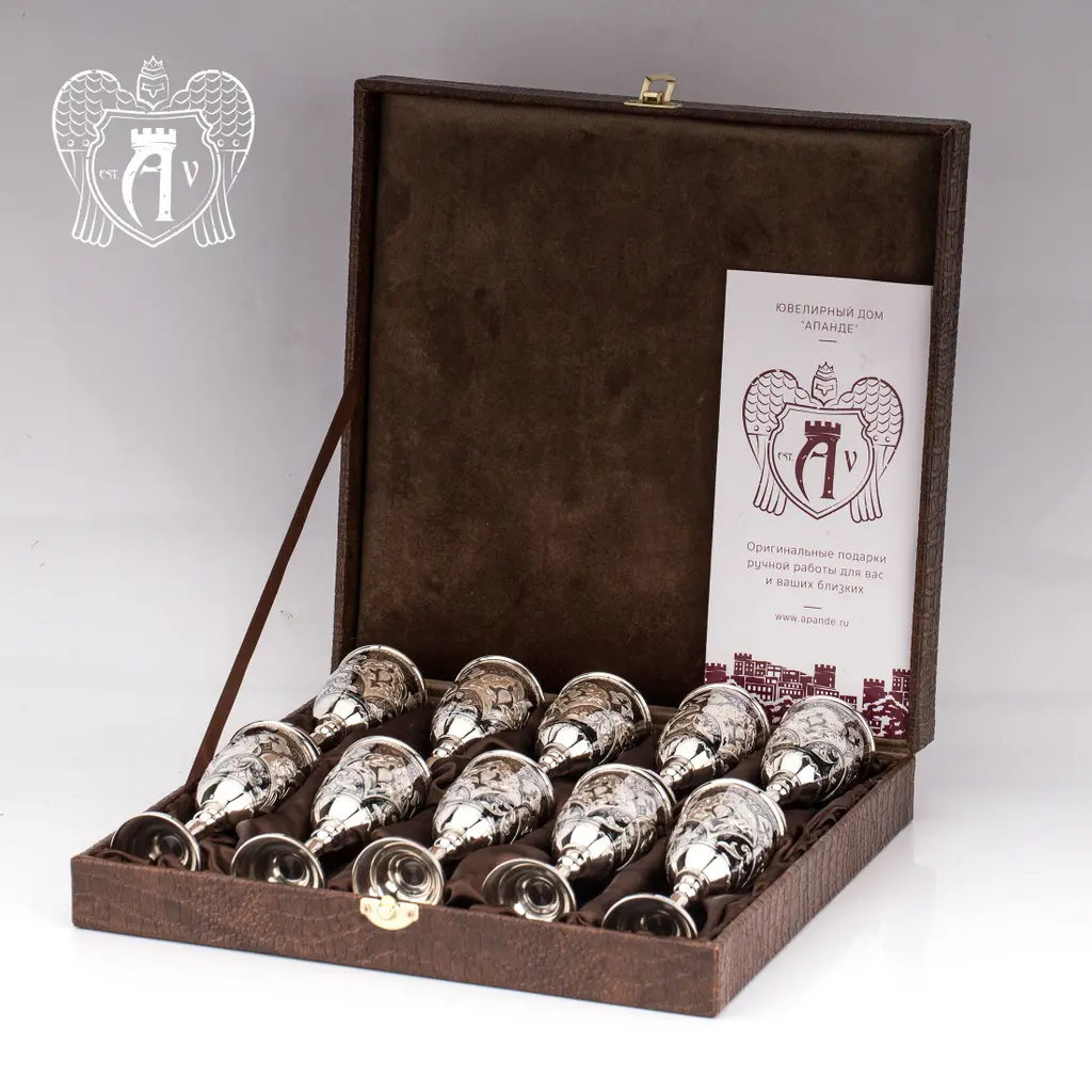 Набор рюмок из серебра  «Кубачи +» - фото 3