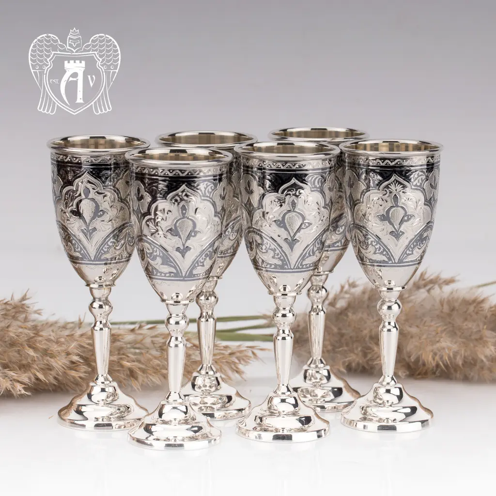 Набор рюмок из серебра  «Кубачи +» - фото 5