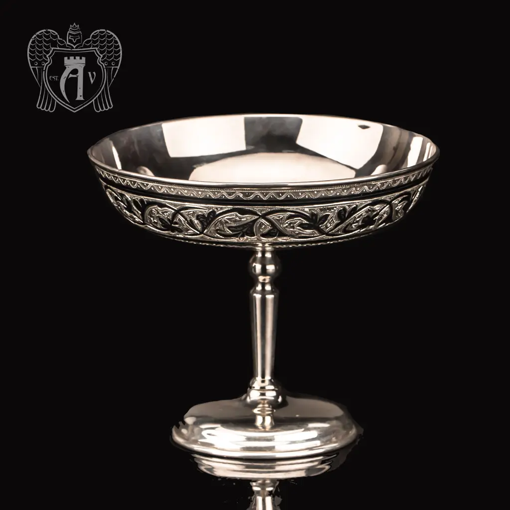 Конфетница из серебра  «Виноградная лоза» - фото 2