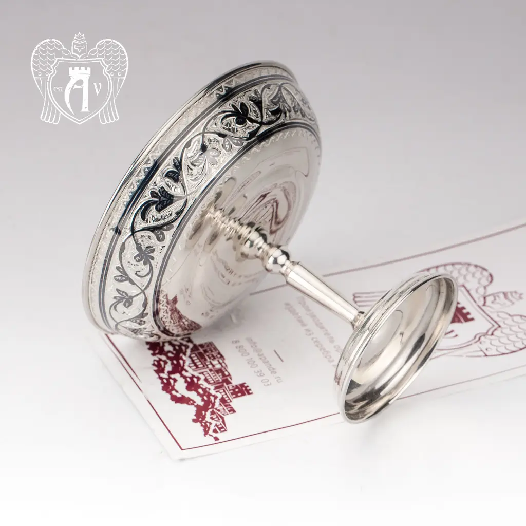 Конфетница из серебра  «Виноградная лоза» - фото 5