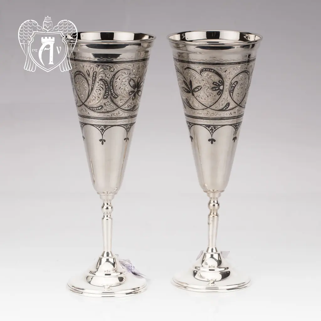 Большие бокалы из  серебра  «Колосс» 2 шт - фото 3