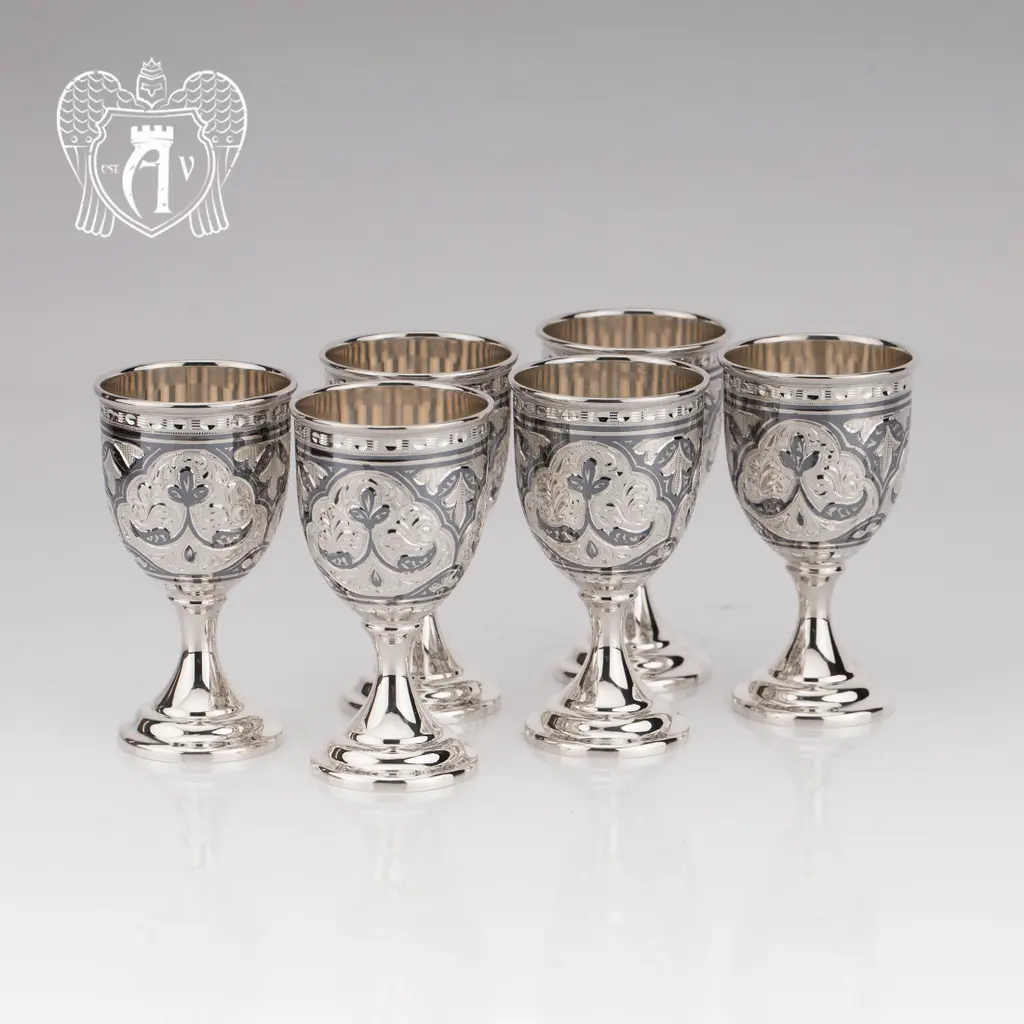 Набор рюмок из серебра  «Ампир» - фото 5