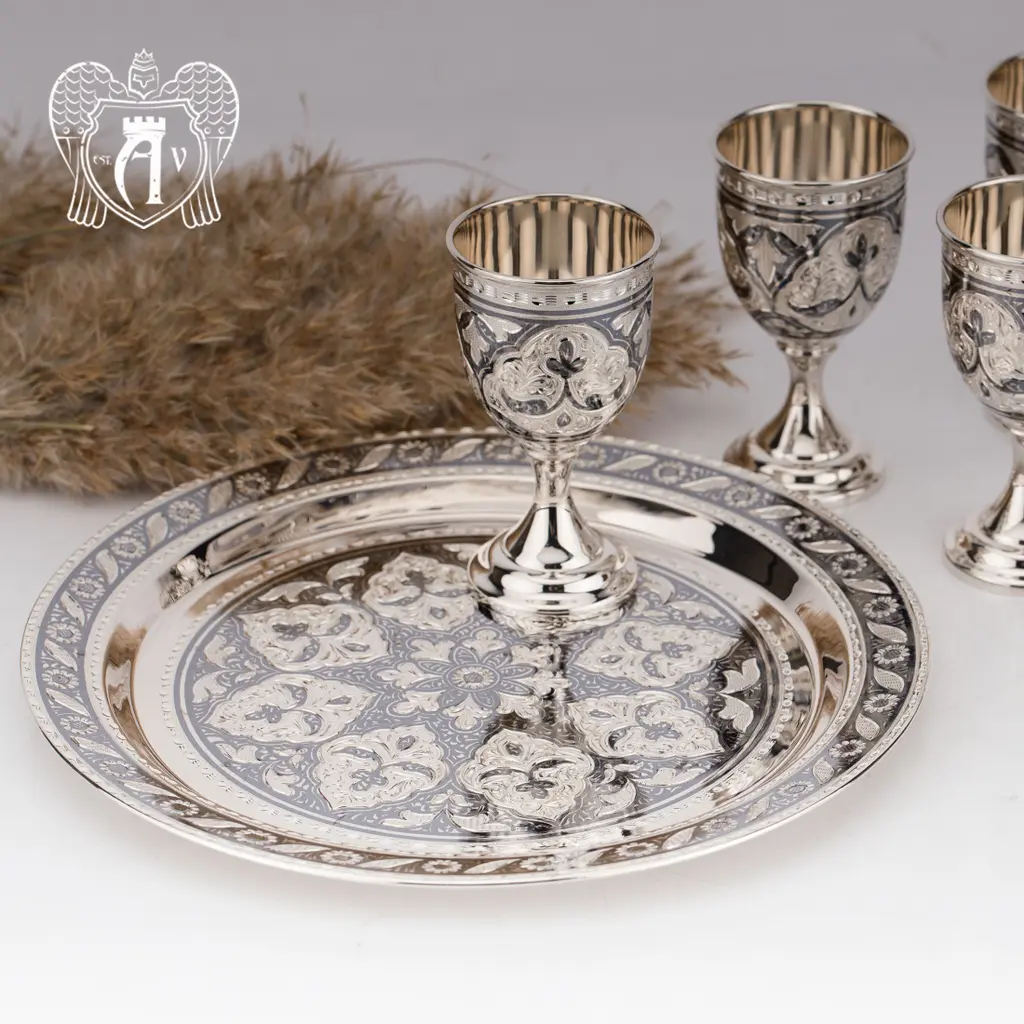 Серебряный набор водочный «Ампир» - фото 2