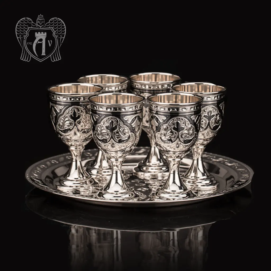 Серебряный набор водочный «Ампир» - фото 6