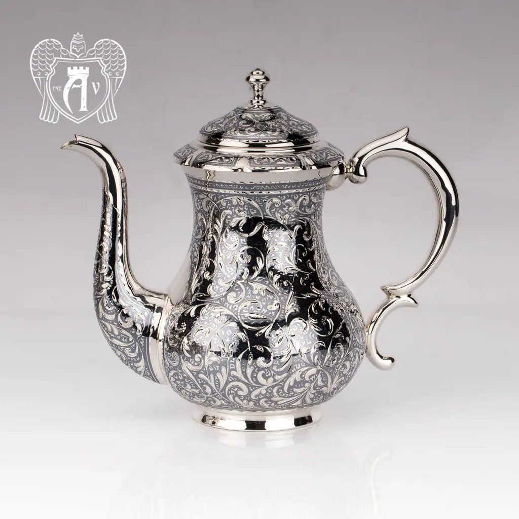 Кофейник из серебра «Флоранж» - фото 4