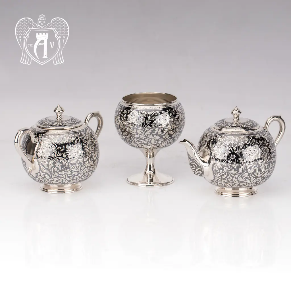 Серебряный чайник «Флоранж» - фото 3