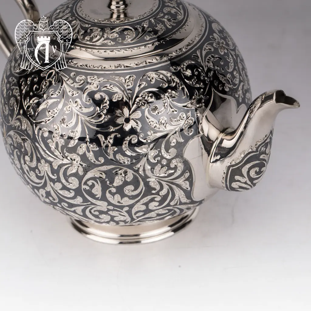 Серебряный чайник «Флоранж» - фото 5