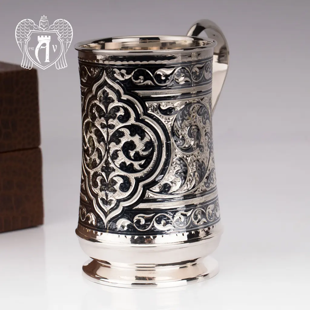 Большая кружка из серебра для напитков  «Олаф» - фото 3