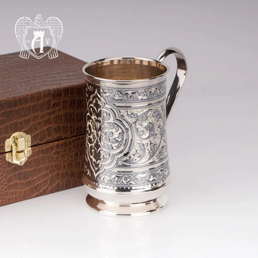 Большая кружка из серебра для напитков  «Олаф» - фото 5