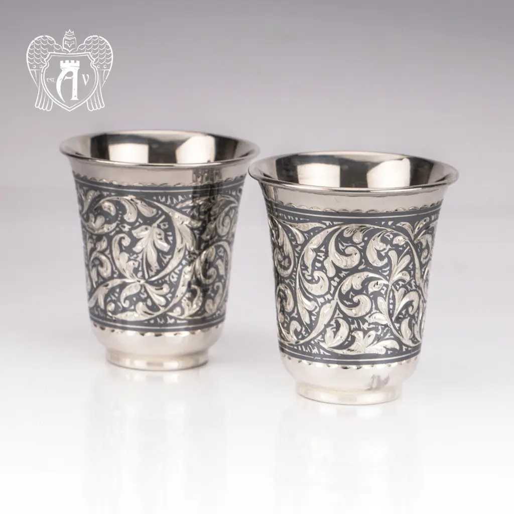 Серебряные стаканы «Кристи» 2 шт - фото 2
