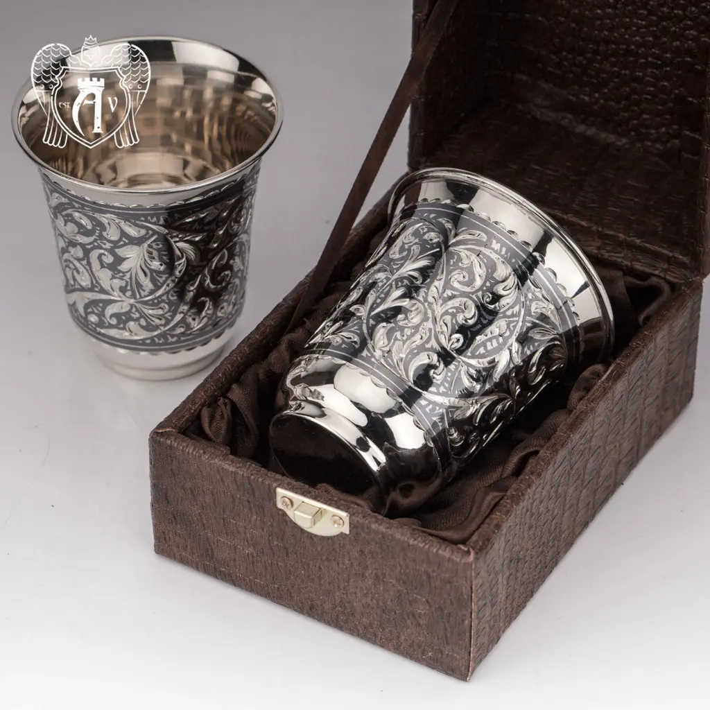 Серебряные стаканы «Кристи» 2 шт - фото 3