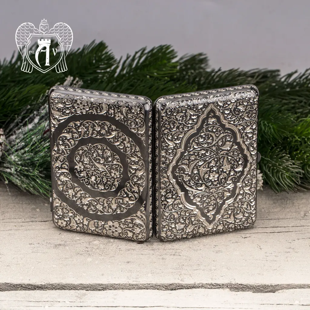 Портсигар из серебра «Гор» - фото 5
