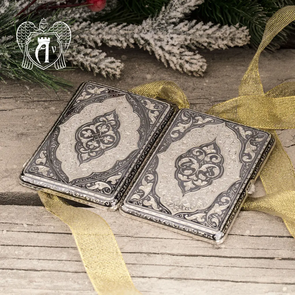 Портсигар из серебра «Восточный» - фото 4