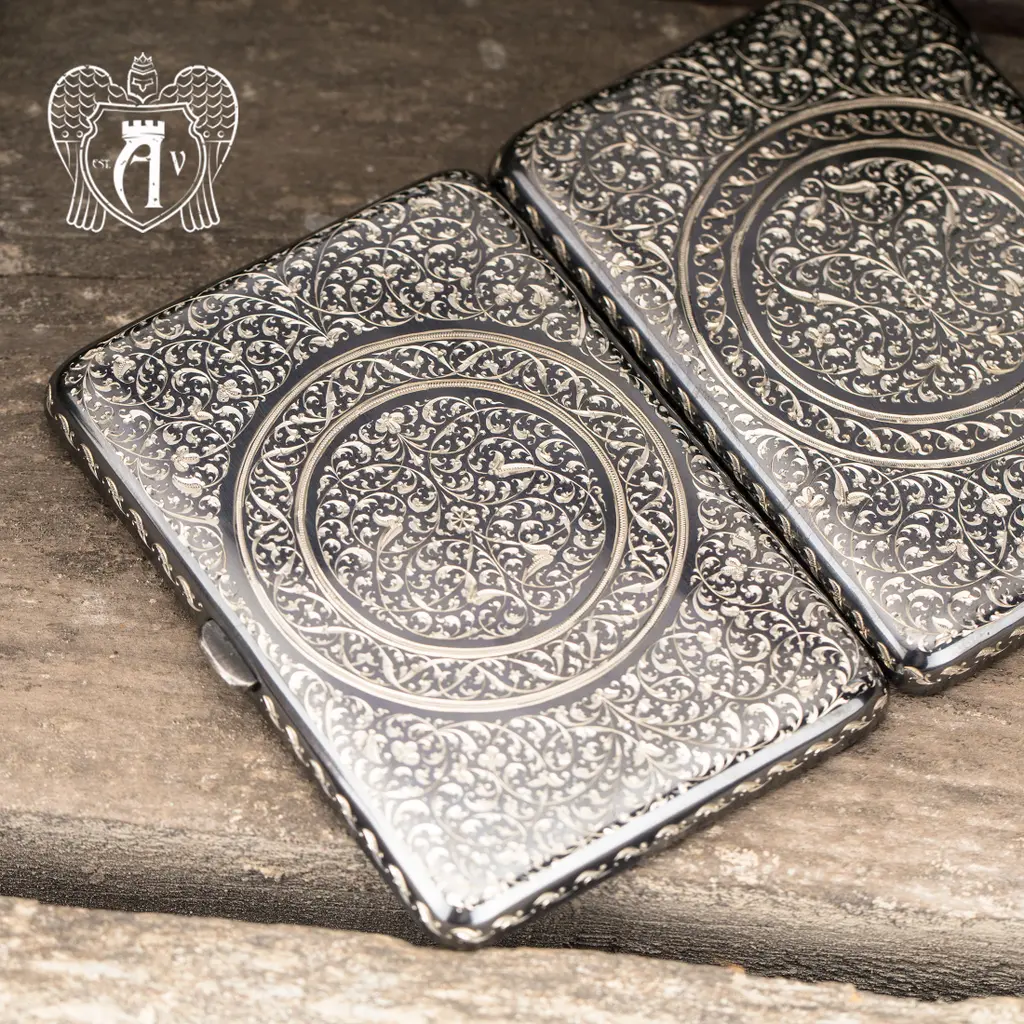 Портсигар из серебра «Морис» - фото 4