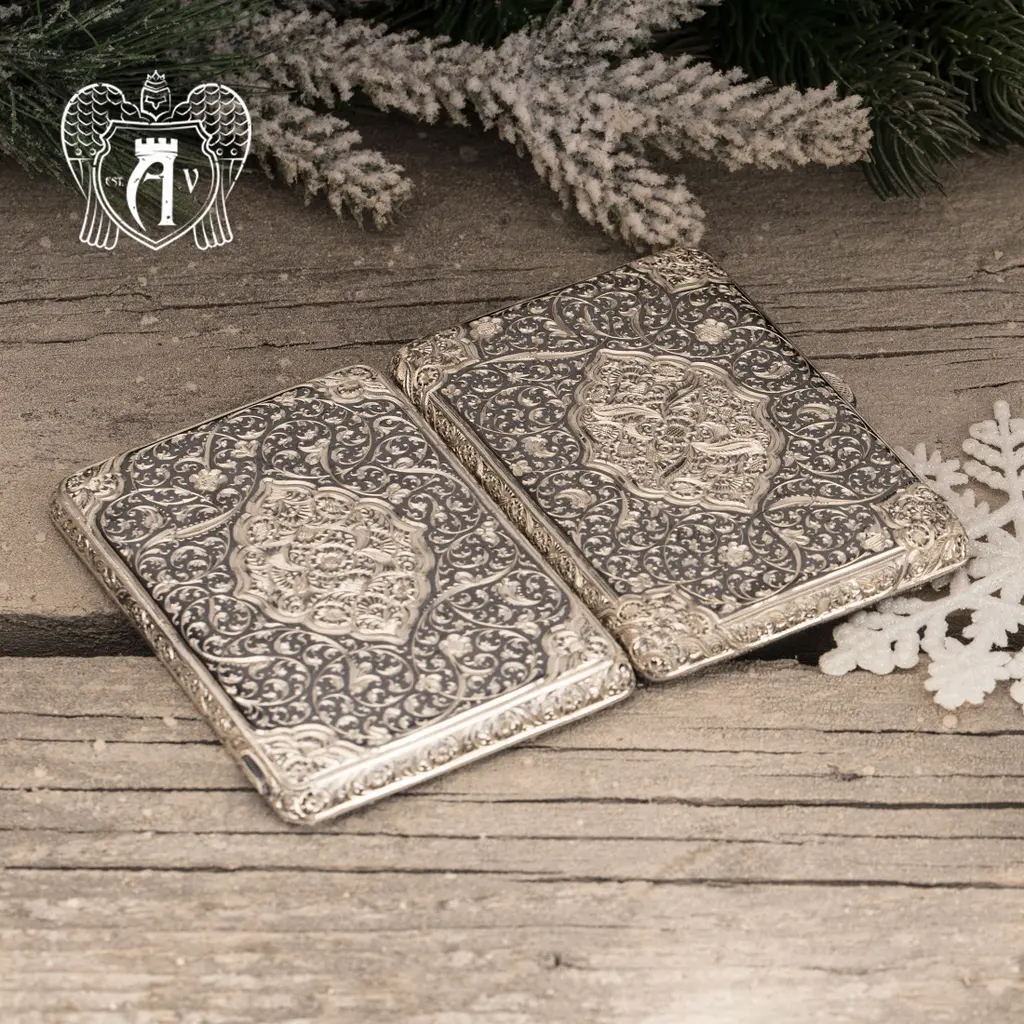 Портсигар из серебра «Парис» - фото 3