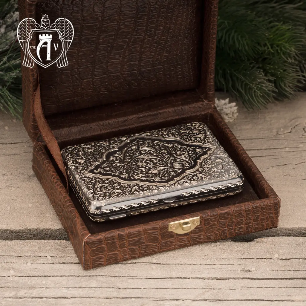 Портсигар из серебра «Персия» - фото 2