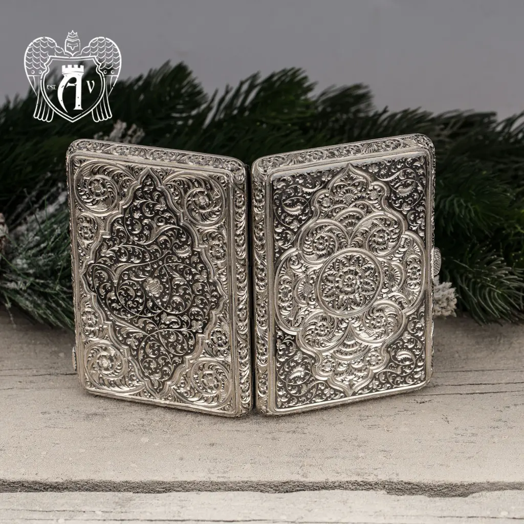 Портсигар из серебра «Персия» - фото 3