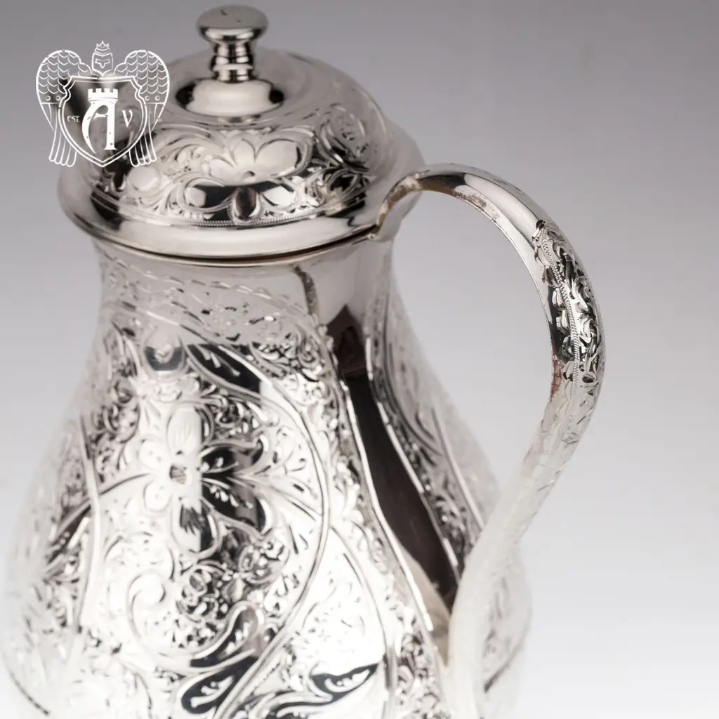 Кувшин из серебра «Бриз» без черни - фото 2