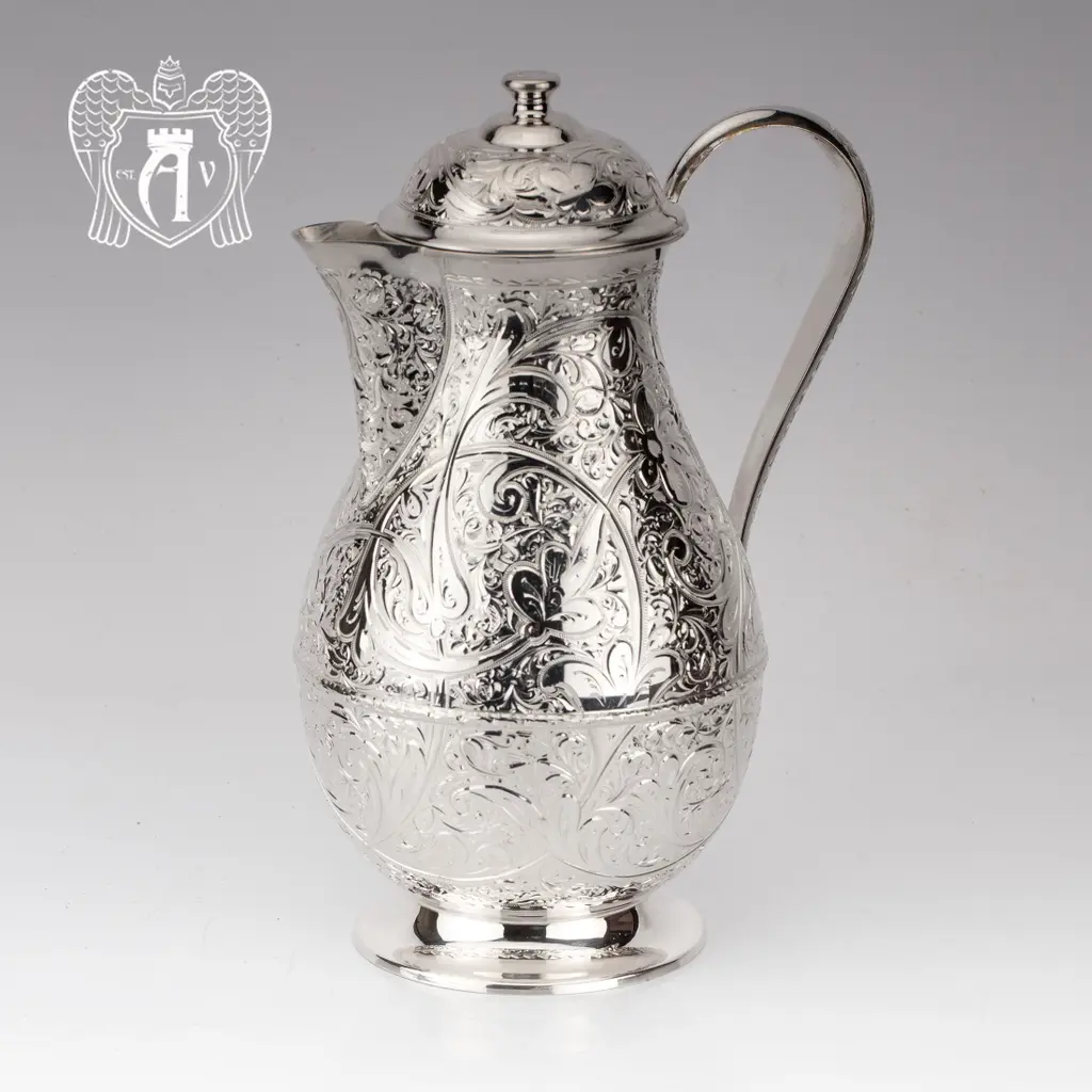 Кувшин из серебра «Бриз» без черни - фото 3