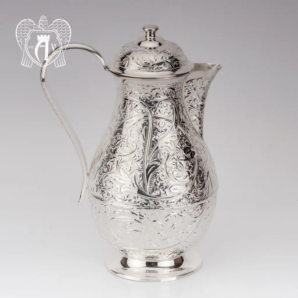 Кувшин из серебра «Бриз» без черни - фото 4